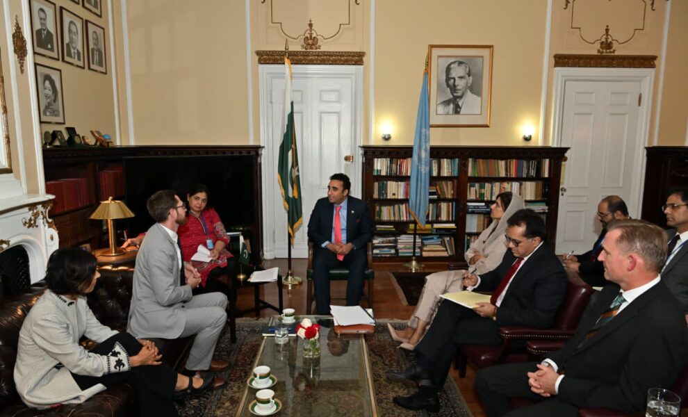 Bilawal and West talk about a stable and peaceful Afghanistan