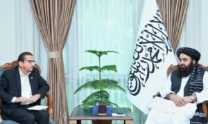 وزیر خارجه‌ی طالبان با معاون یوناما در مورد مدیریت کمک‌های بشری گفتگو کرد