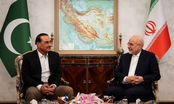 دیدار فرمانده ارتش پاکستان با رئیس مجلس ایران؛ گفت‌وگو درباره تحولات منطقه